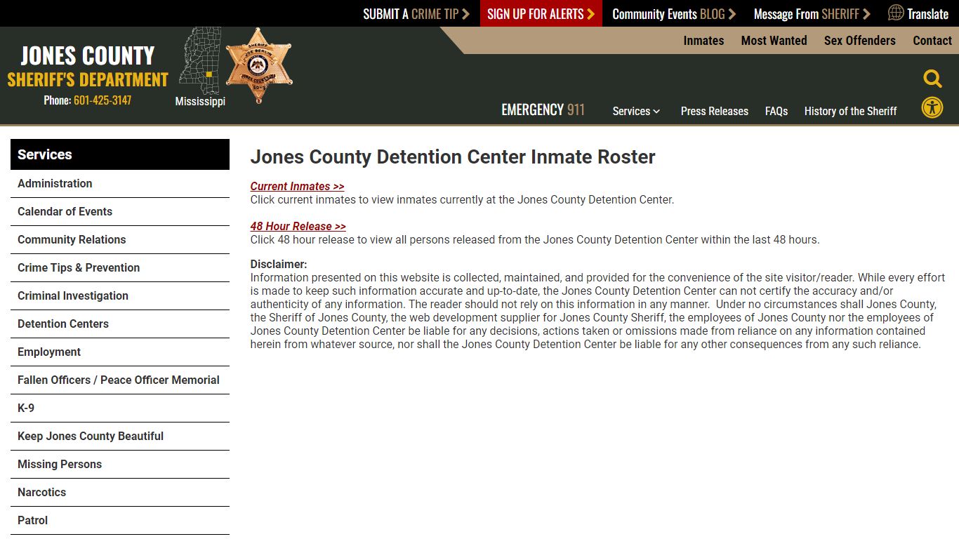 Roster Choose - Jones County Sheriff