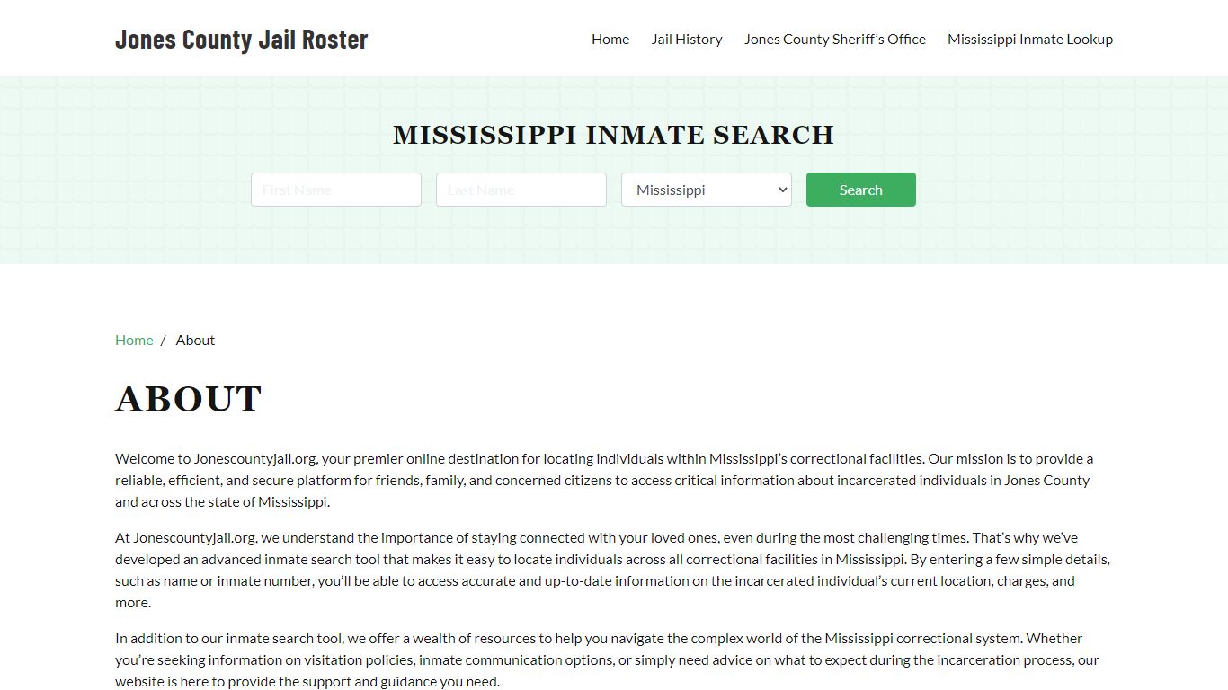 About - jonescountyjail.org